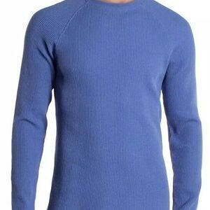 Theory Organic Cotton Waffle Knit River Crewneck Sweater S Quiet Luxury